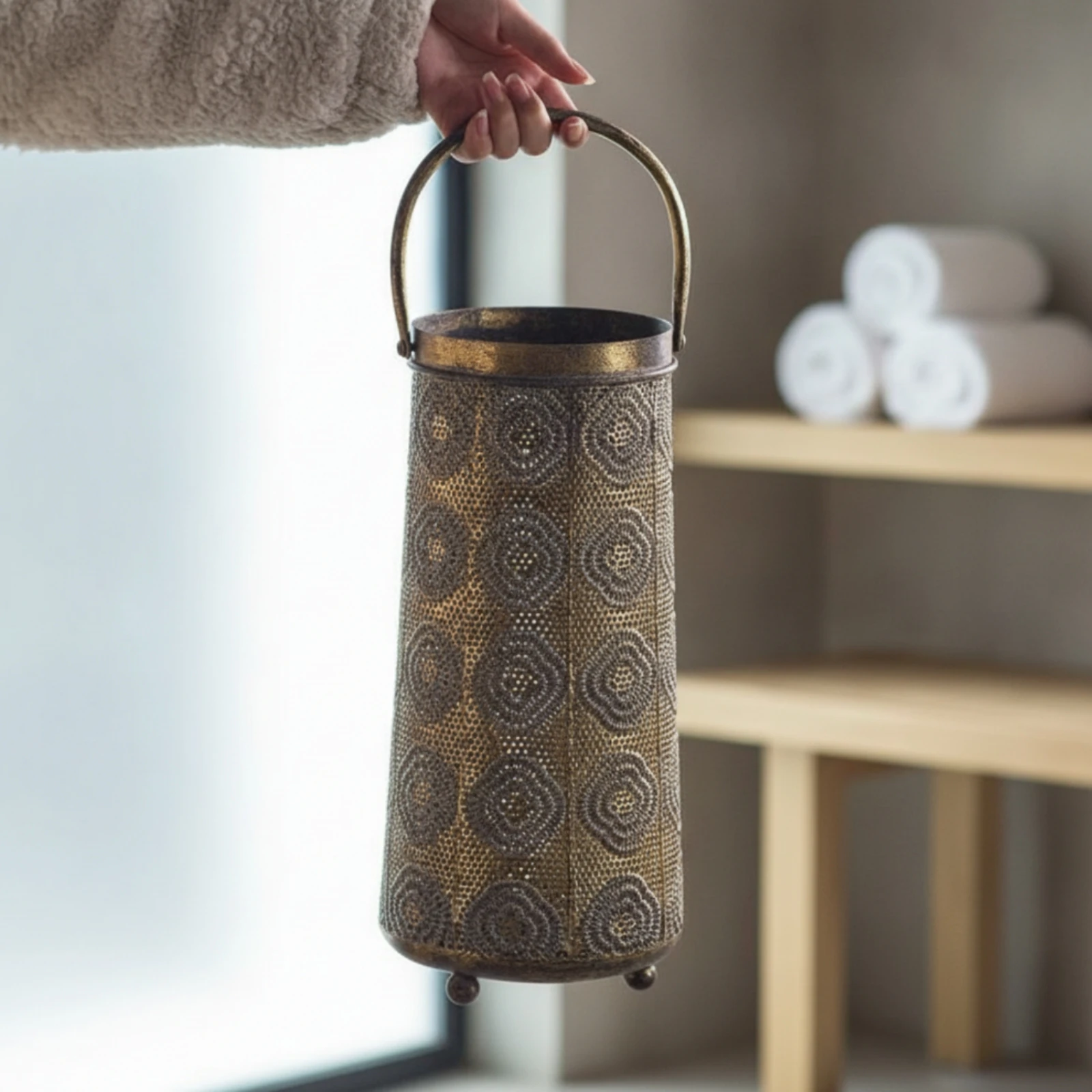 Farol Decorativo Marroquí con Asa para Gatos y Perros - imagen 3