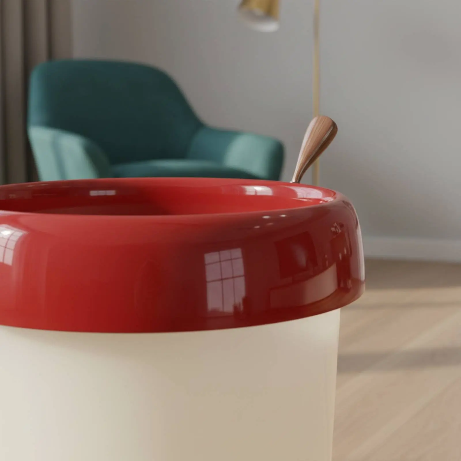 Cubo de basura para mascotas con ruedas, contenedor móvil - imagen 2
