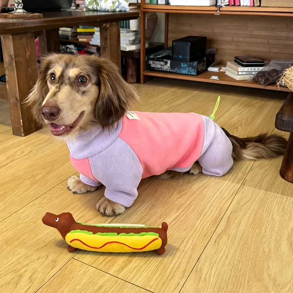 Sudadera abrigo invierno para perro dachshund salchicha cuello alto - imagen 4