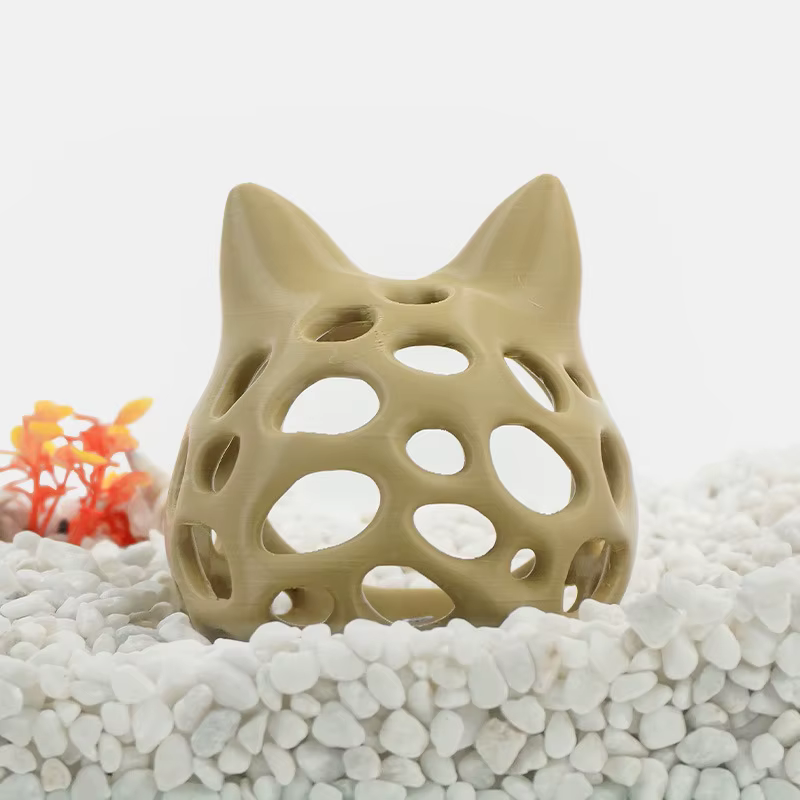 Cueva forma gato 3D para peces y camarones – Acuario y pecera - imagen 5