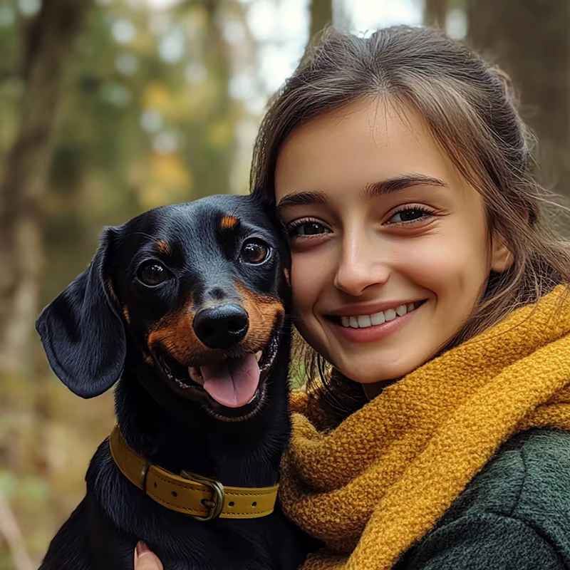 Collar de cuero real para perros – Ajustable antitiro para paseos - imagen 5