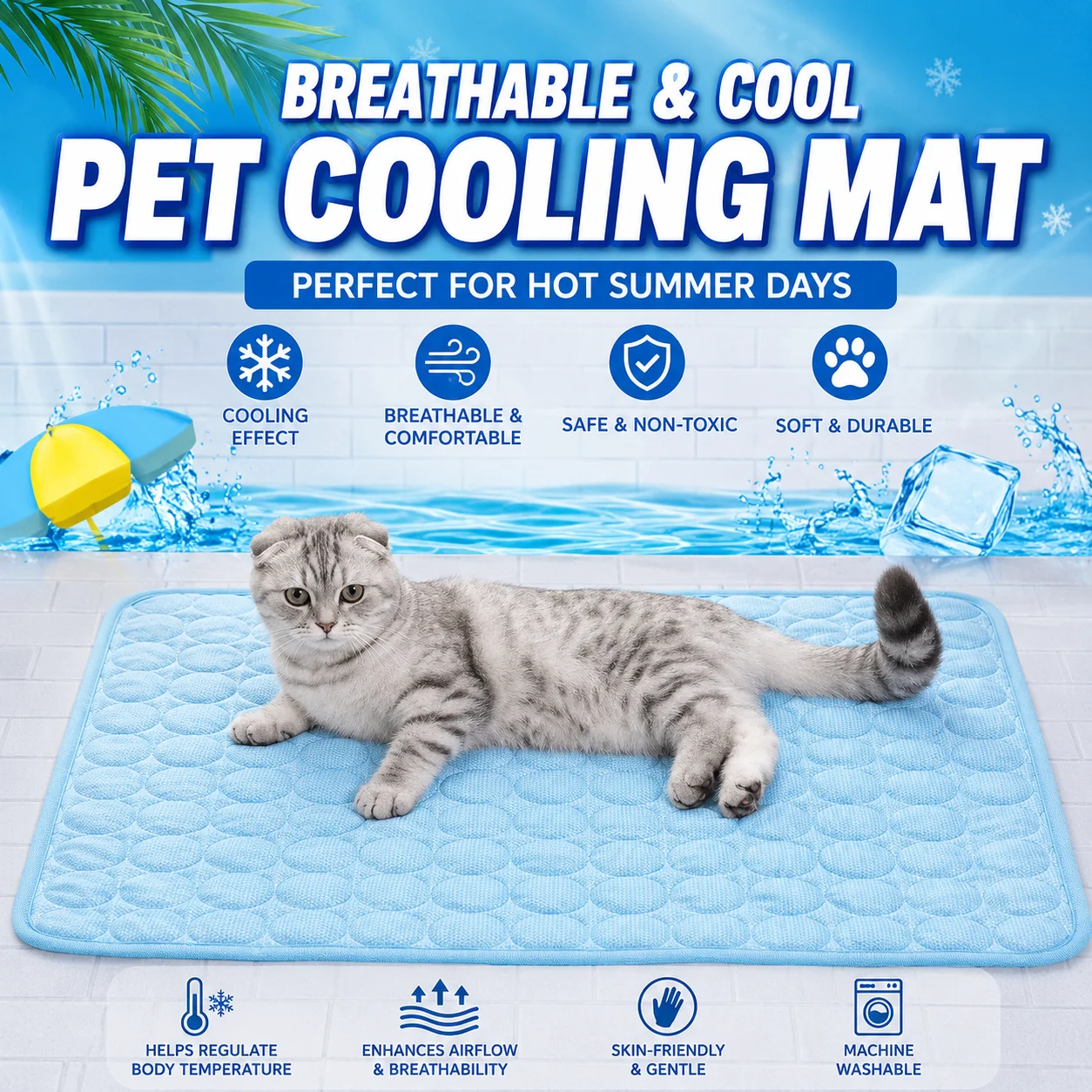 Alfombra refrescante Ice Silky para perros, colchoneta transpirable - imagen 2