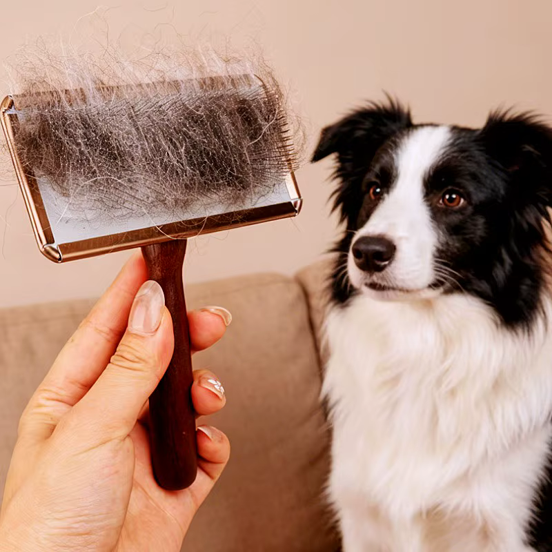 Peine de madera maciza para gatos y perros – cepillo anti-nudos - imagen 2