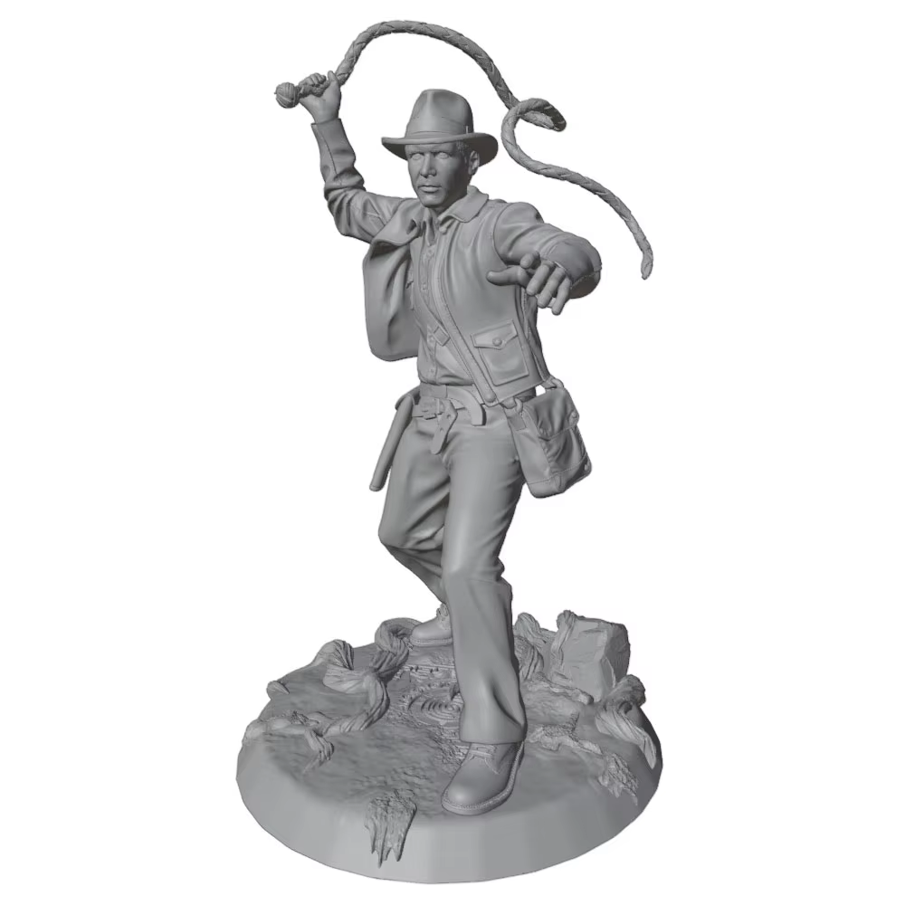 Figura anime 3D impresa en gris, modelo mini DIY sin montar - imagen 4