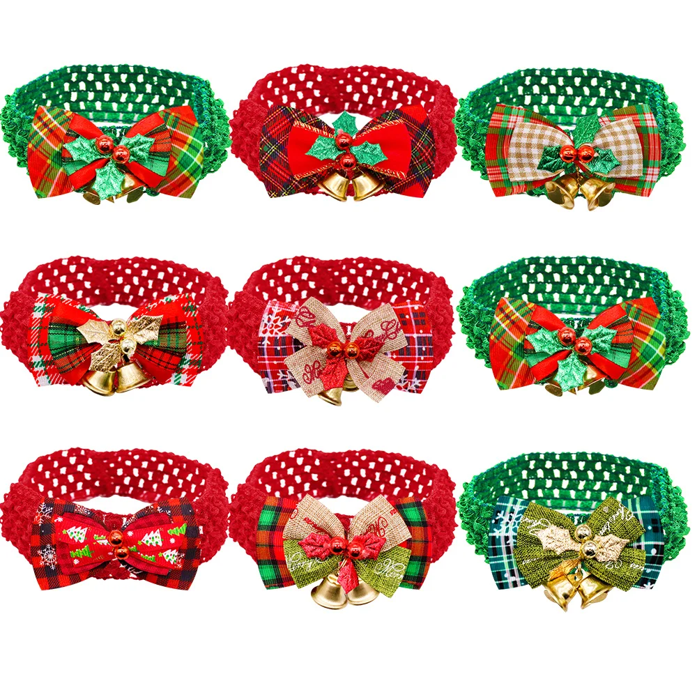Lazos navideños para perros accesorios de invierno