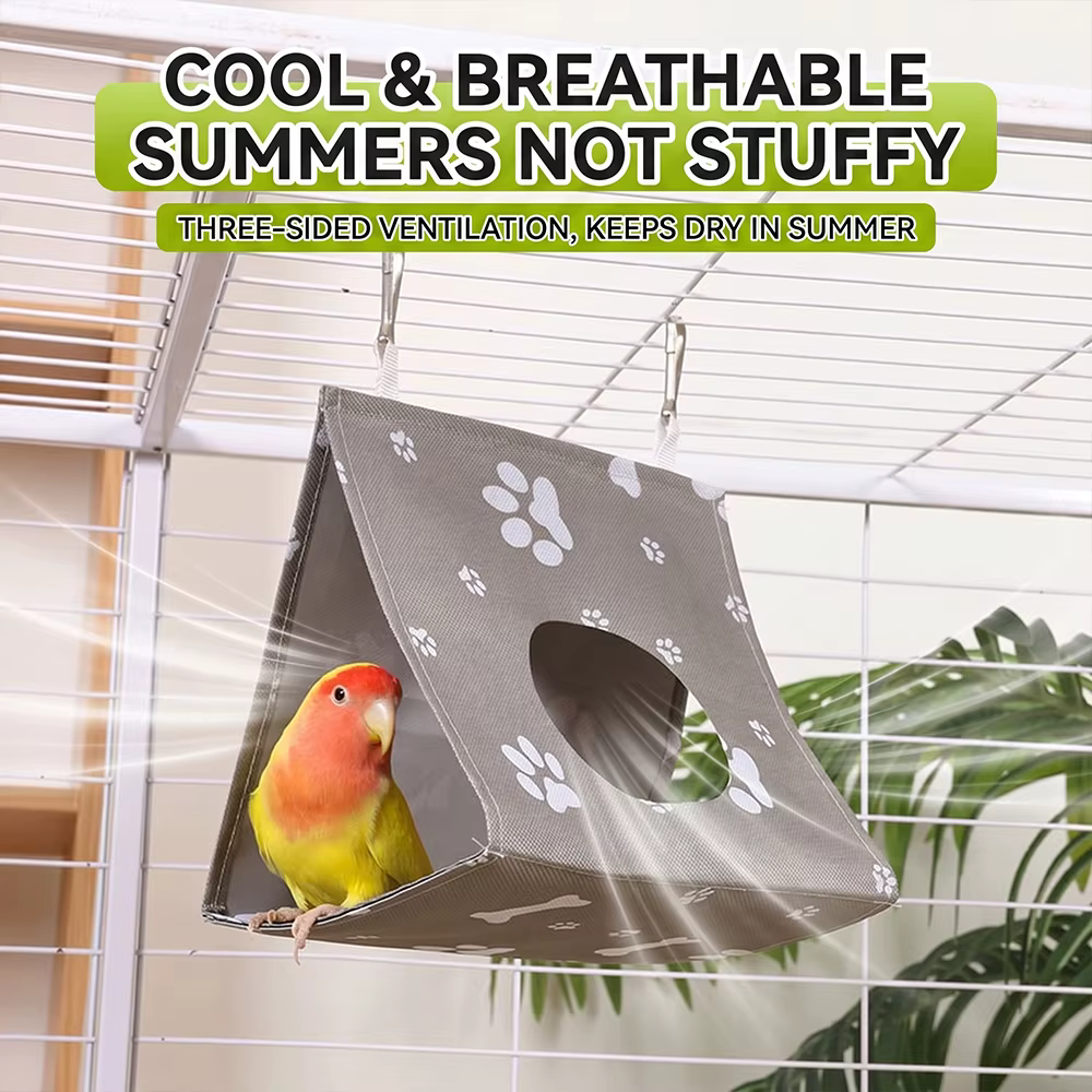 Hamaca nido triangular impermeable para periquitos y aves - imagen 3