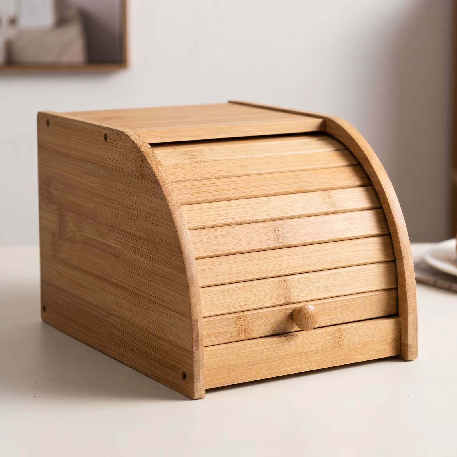 Caja de Pan de Dos Niveles – Organizador Compacto para Despensa - imagen 2