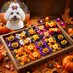 Lazos para el pelo de perros pequeños hechos a mano en Halloween