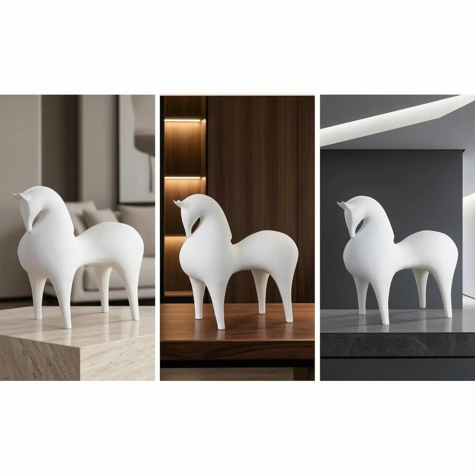 Escultura abstracta caballo resina moderna para decorar hogar - imagen 5