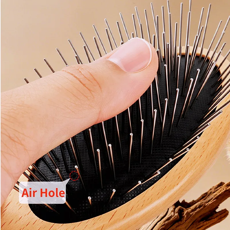 Peine de madera para perros y gatos: cepillo de masaje - imagen 4