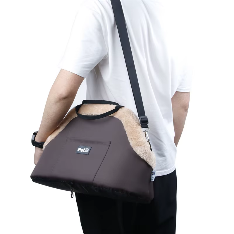 Bolso transportín bandolera seguro para gatos y perros pequeños coche - imagen 2