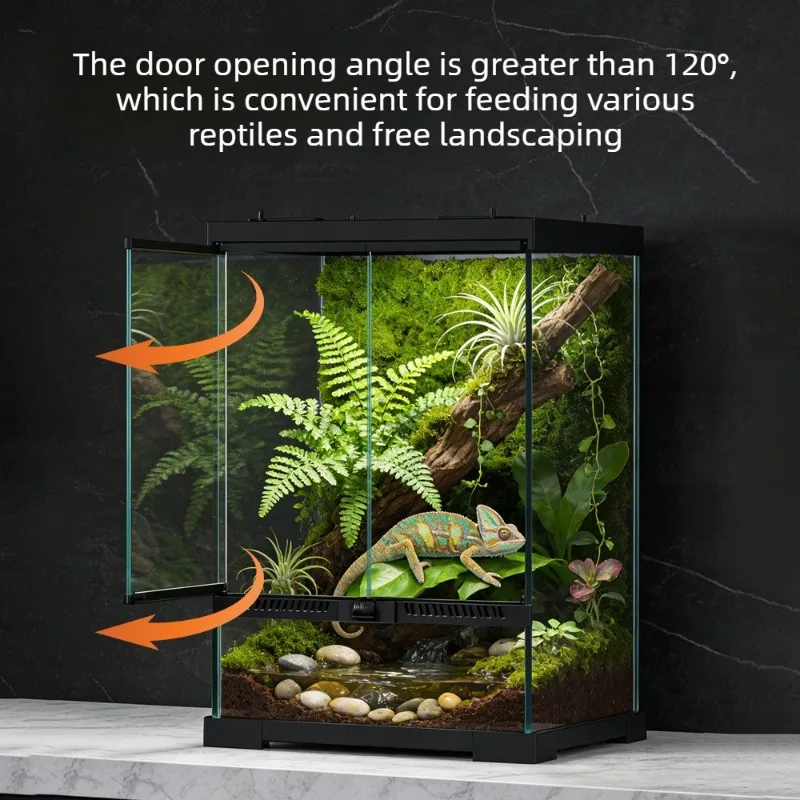 Terrario cristal para lagartos y tortugas – Hábitat transparente - imagen 5