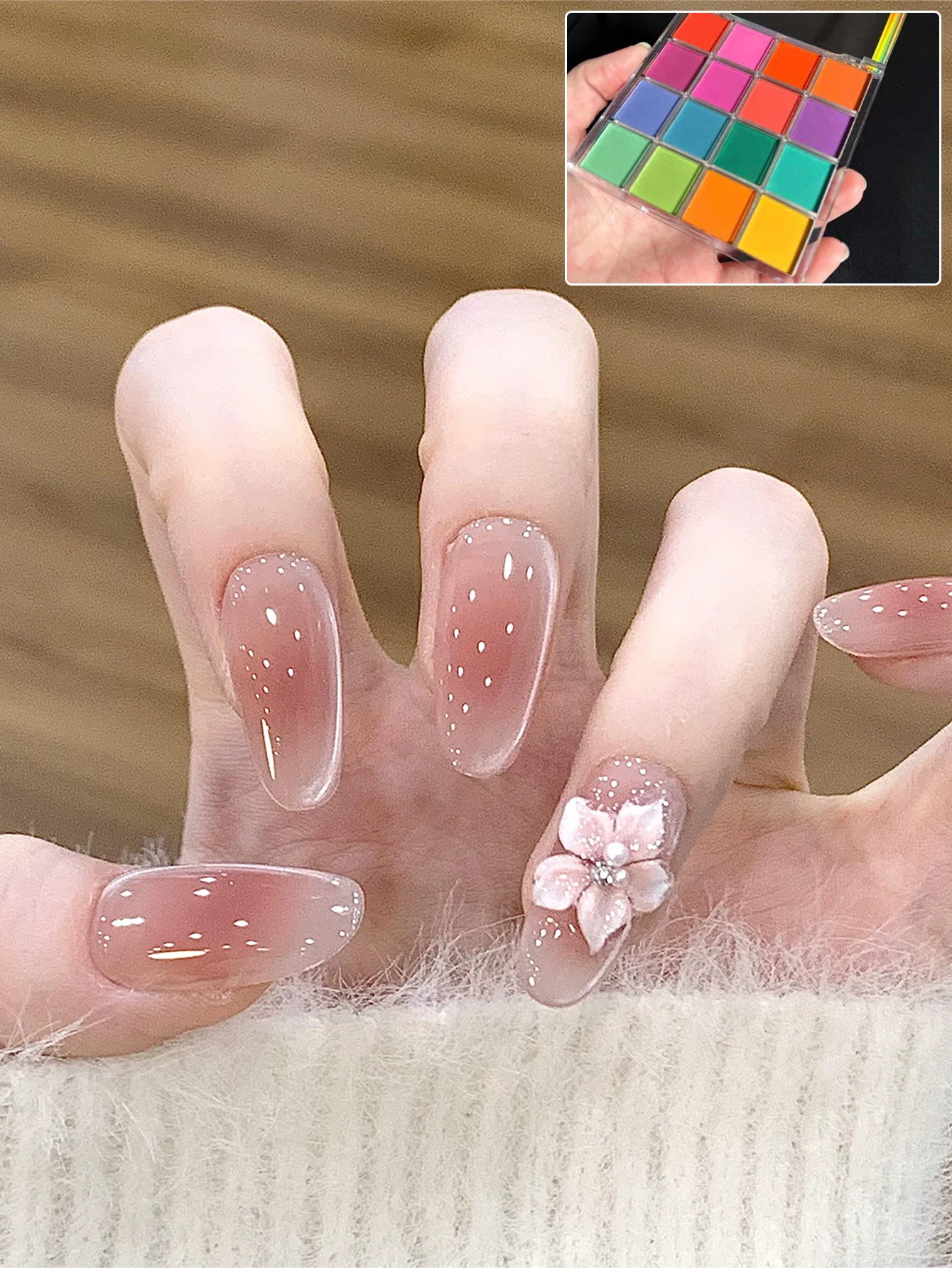 Polvo neón 16 colores para uñas – Pigmento fluorescente degradado