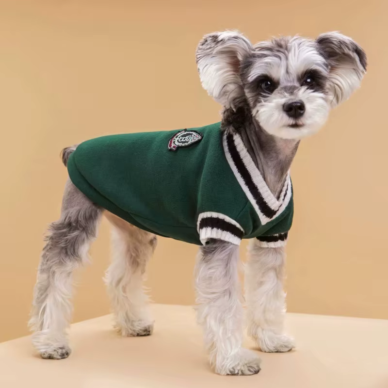 Jersey universitario para perros y gatos – Chaleco cálido de otoño