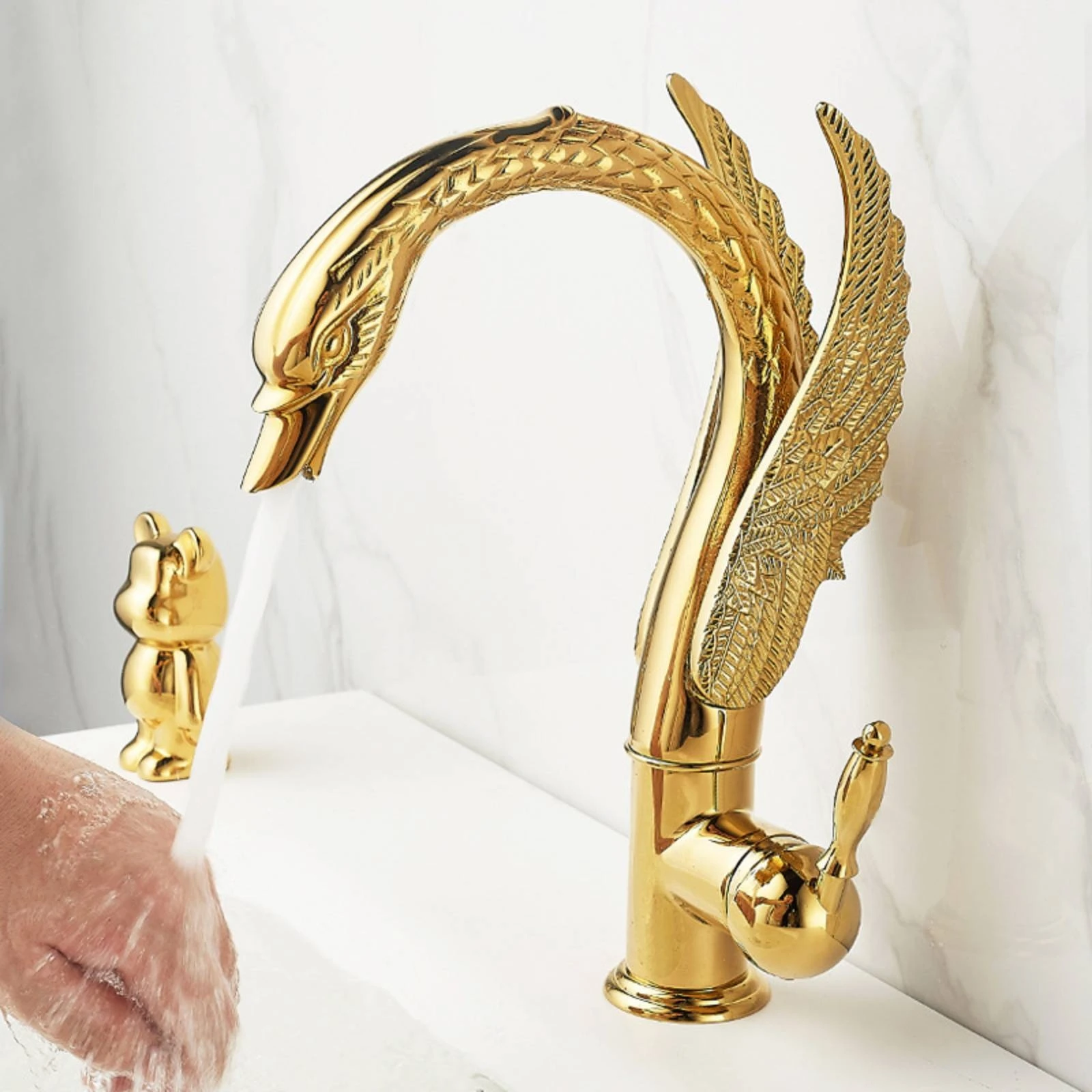 Grifo monomando lavabo baño - Latón y cobre, fácil montaje - imagen 2