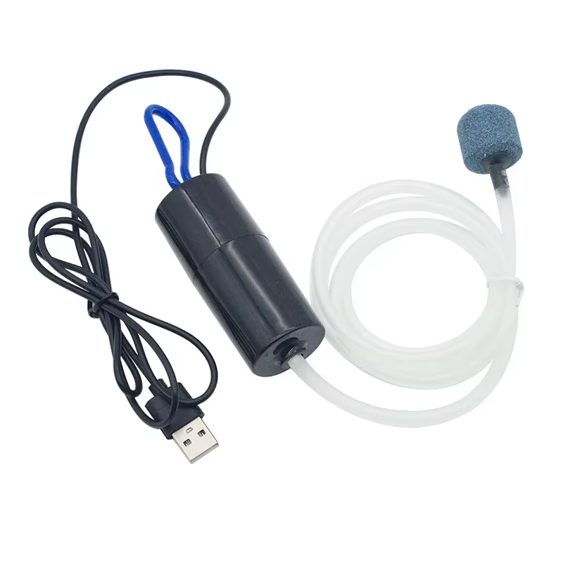 Bomba de aire USB portátil para acuarios y peceras – Minicompresor silencioso - imagen 2