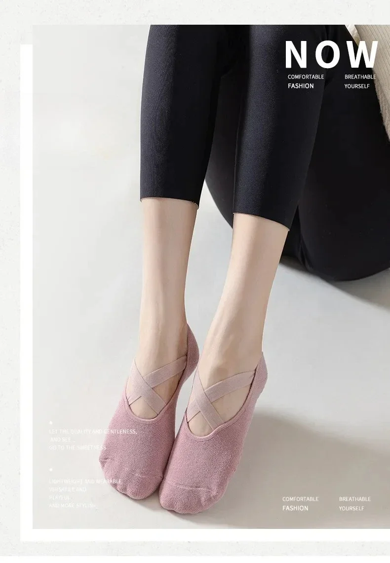 Calcetines antideslizantes de silicona para yoga y pilates