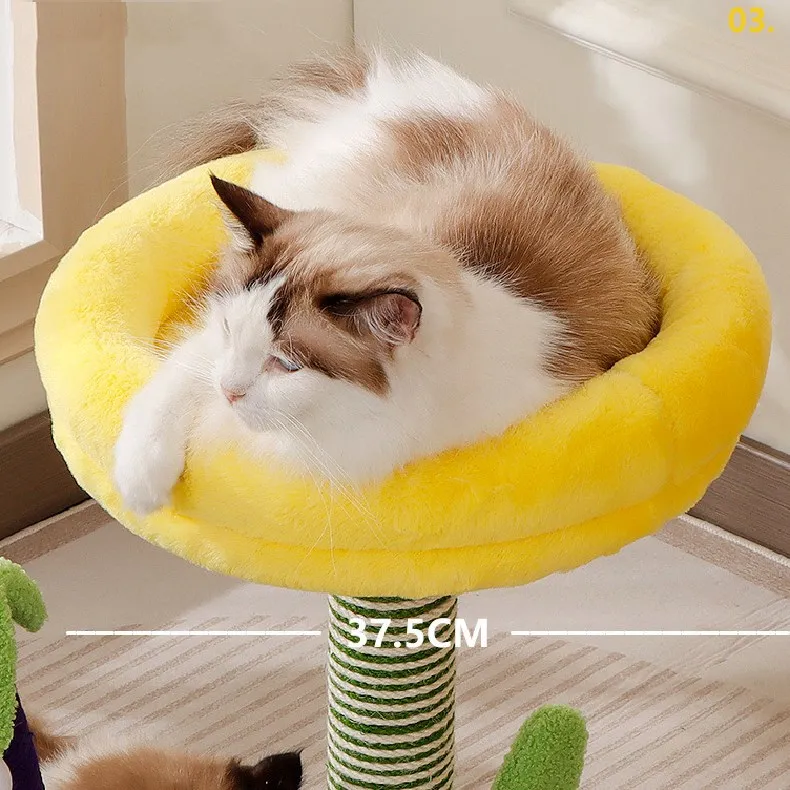 Árbol rascador para gatos con torre, casa y protector de sofá - imagen 3