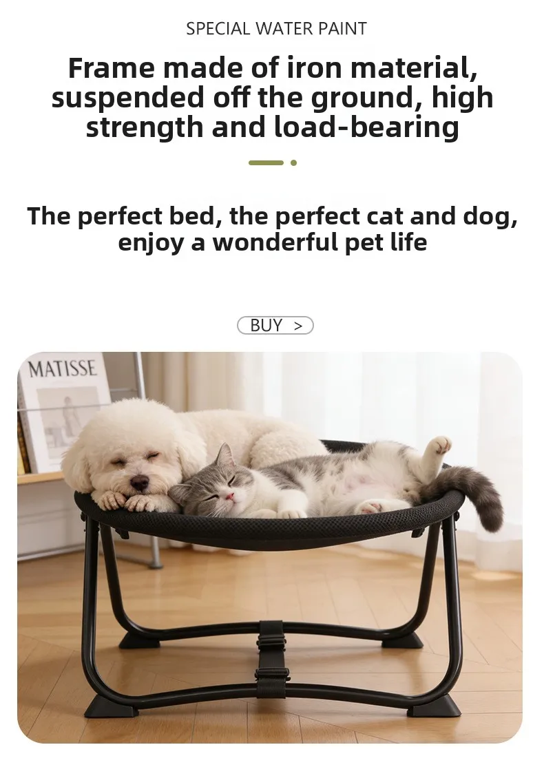 Cama para mascotas en exteriores, uso real