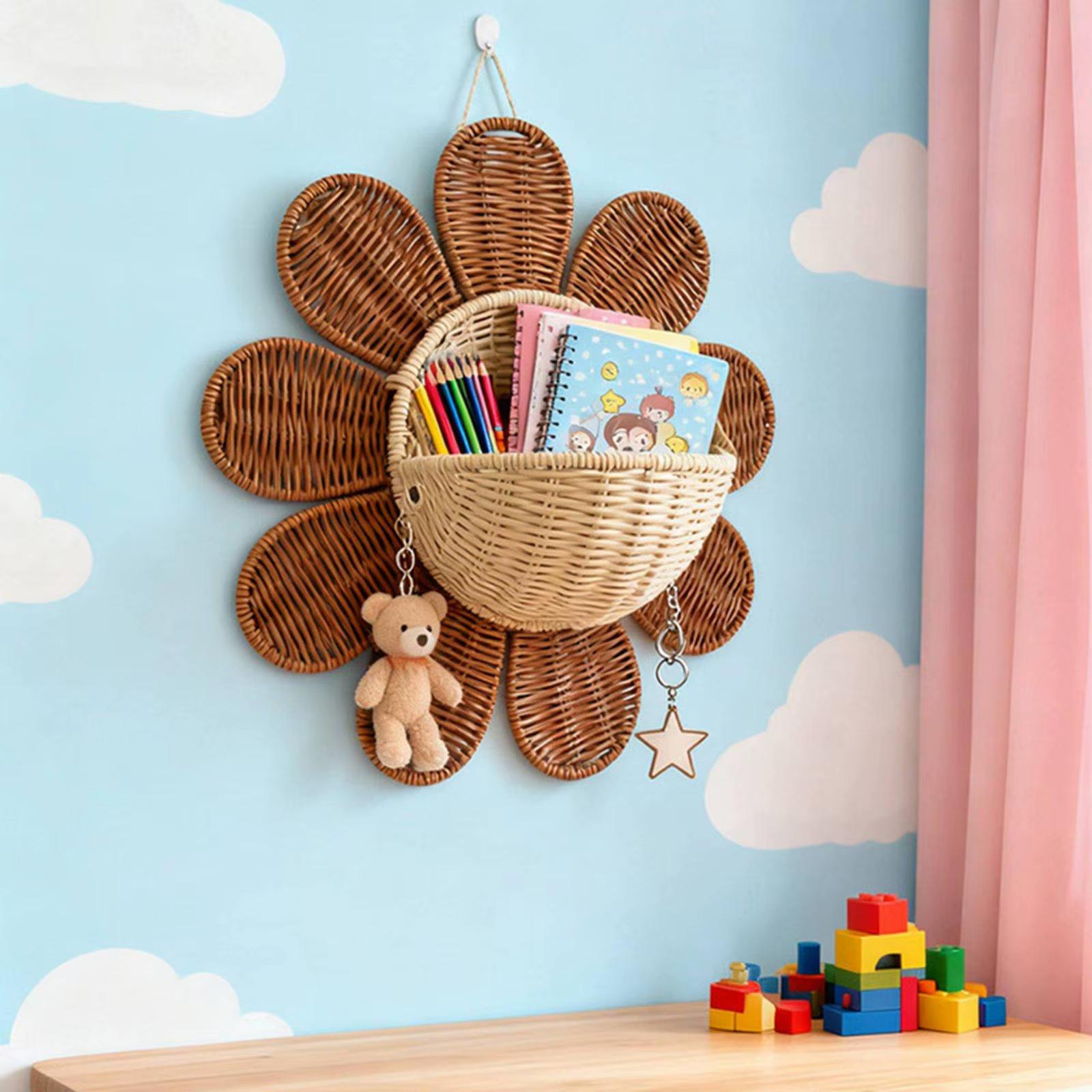 Organizador Colgante para Juguetes de Mascotas – Cesta Boho de Almacenamiento - imagen 3