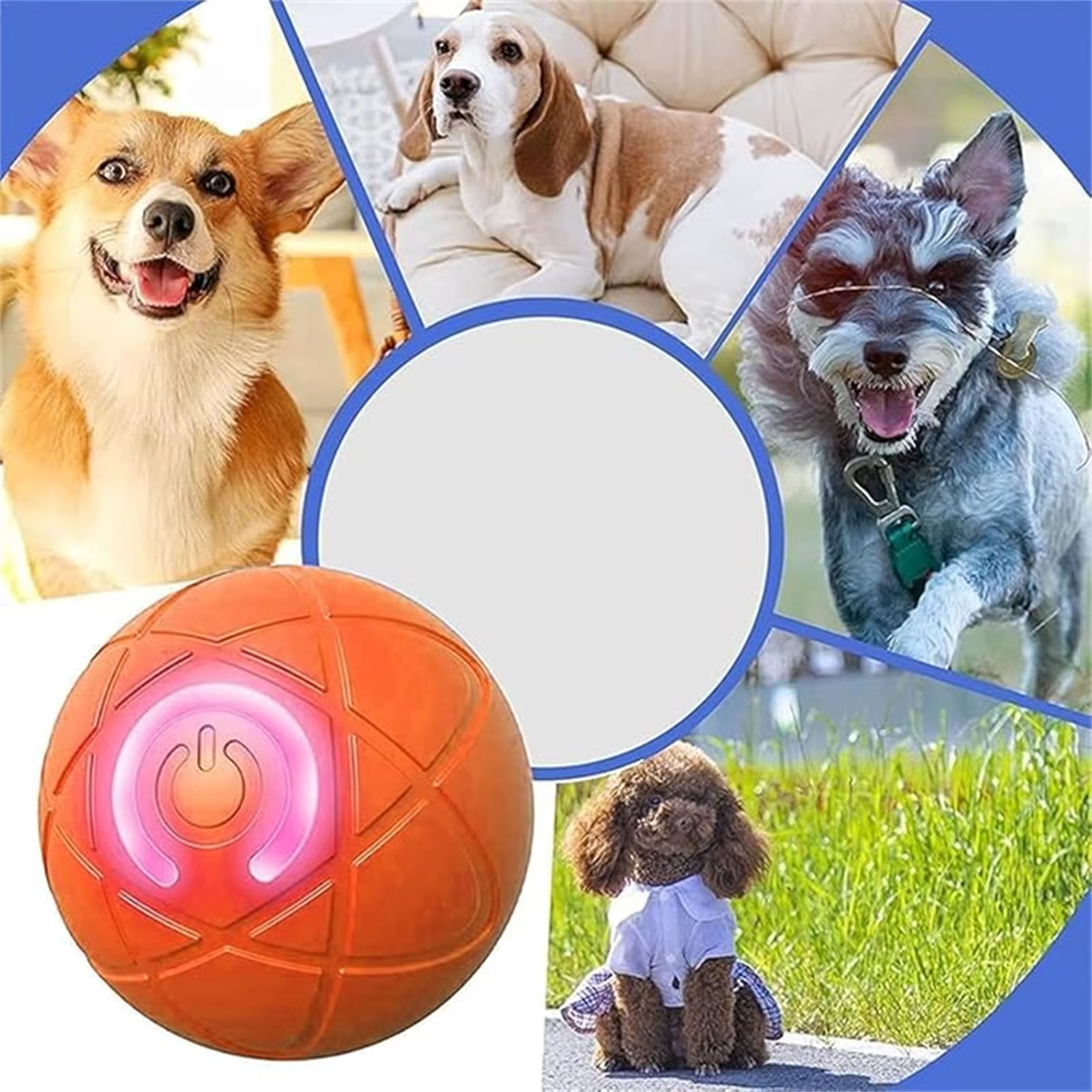 Pelota Automática Interactiva para Perros – Juguete Rodante USB - imagen 4