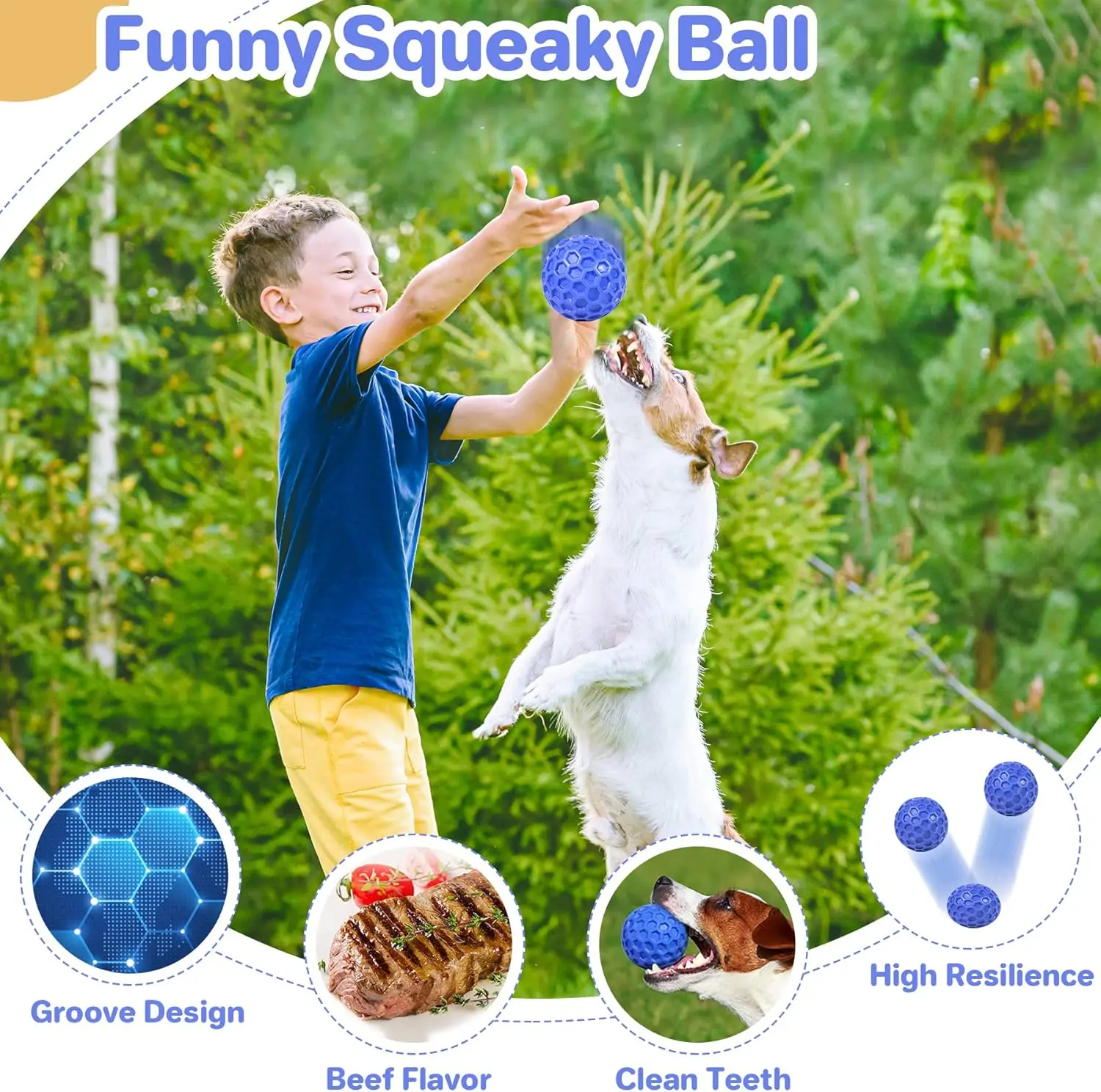 Juguete indestructible de goma para perros grandes: pelotas y masticar - imagen 4