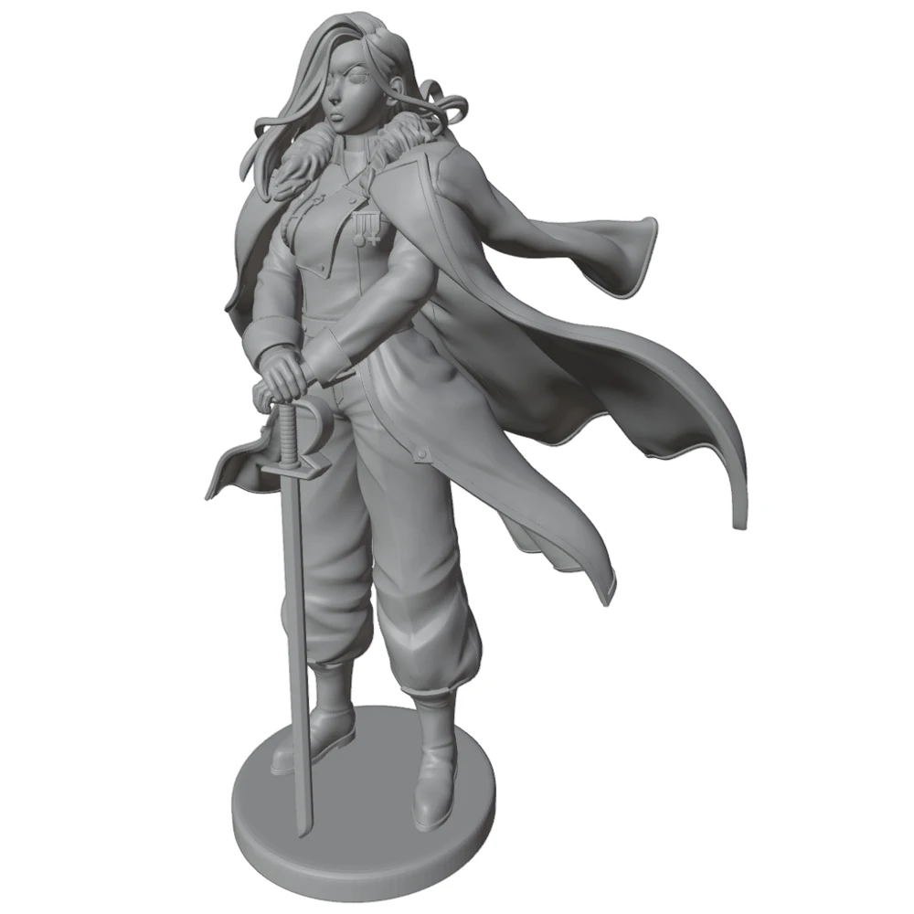 Miniatura GK personaje anime gris 3D 75 mm sin pintar - imagen 2