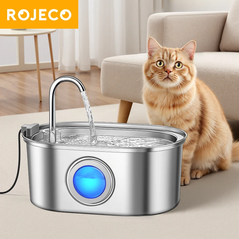 Bebedero Automático para Gatos y Perros de Acero Inoxidable
