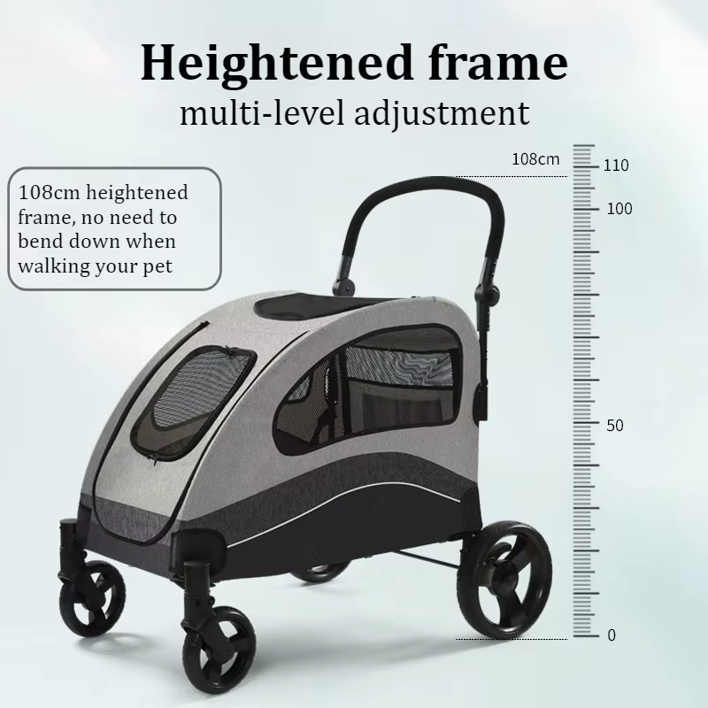 Carrito Plegable para Perros Medianos y Grandes – Paseos y Viajes - imagen 5