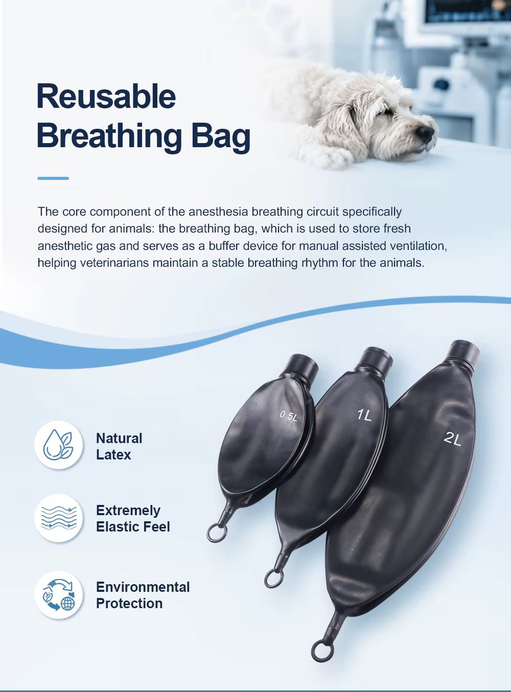 Bolsa de reserva de aire Canack 0.5L-2L vista frontal