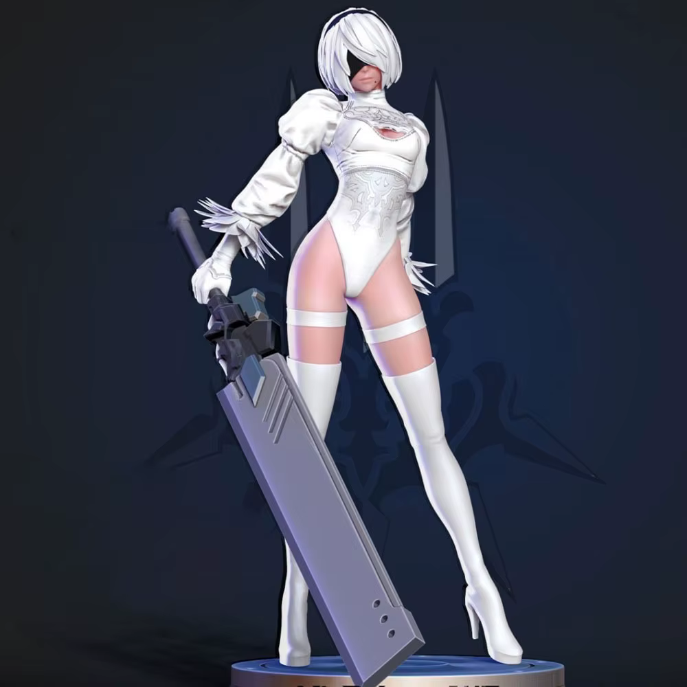 Figura coleccionable 75mm para pintar – Modelo gris impreso en 3D sin montar