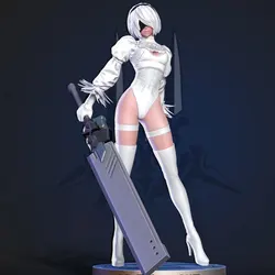 Figura coleccionable 75mm para pintar – Modelo gris impreso en 3D sin montar