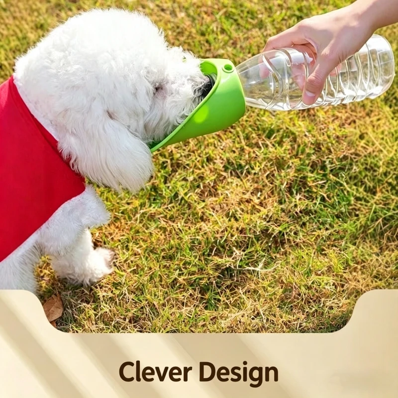 Bebedero portátil para perros y gatos con taza plegable, botella - imagen 2