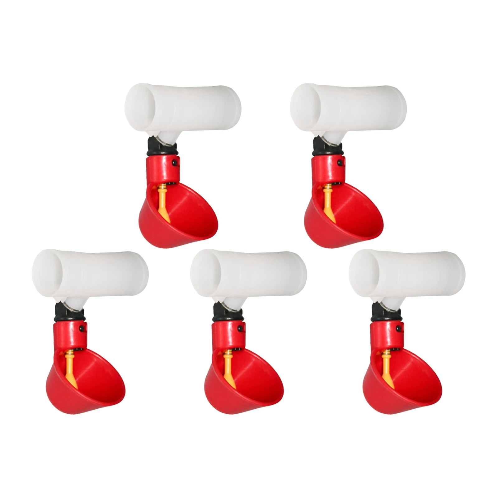 Bebedero automático de plástico rojo para aves