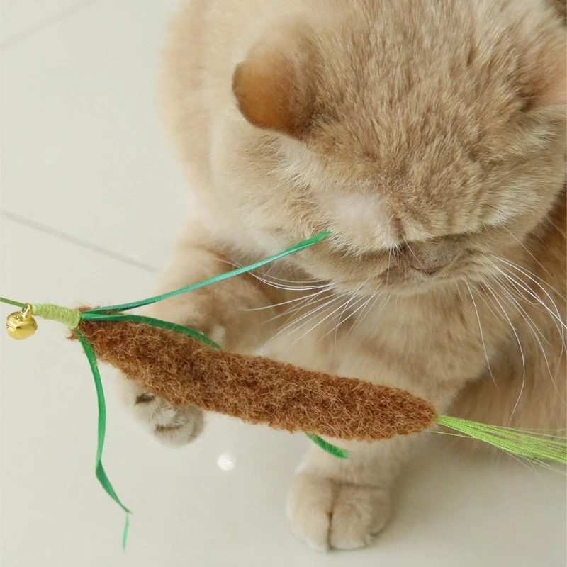 Juguete para gatos con varita, campana chirriante y mordida resistente - imagen 2