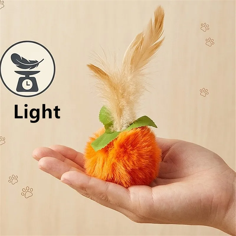Juguete interactivo para gatos: pelota con campana y varita de plumas - imagen 4