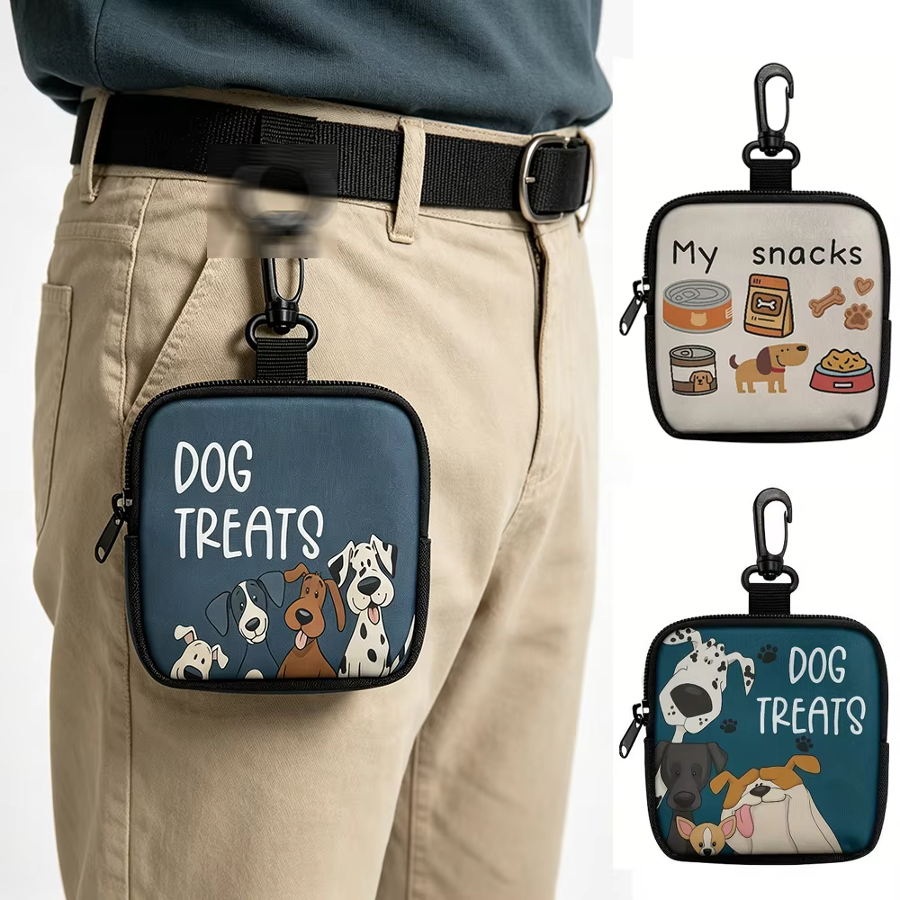 Bolsa premios de perro con cremallera y gancho, para entrenar - imagen 2