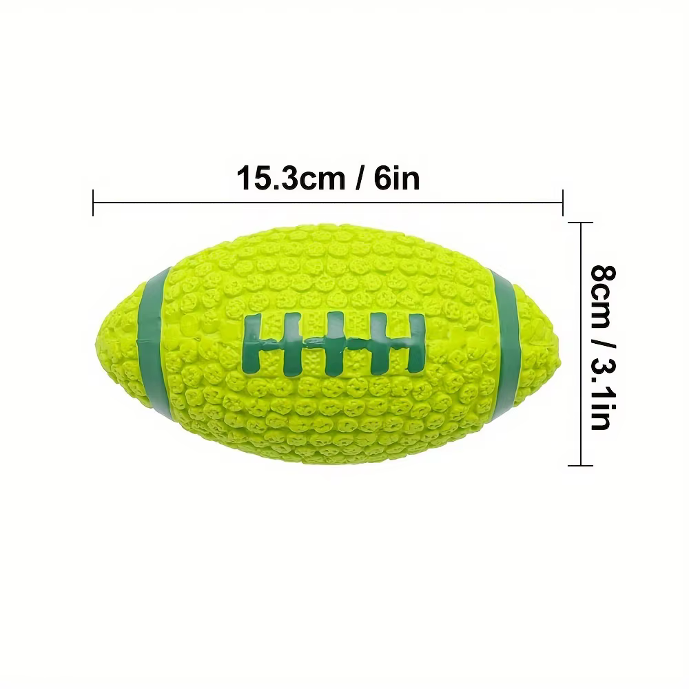 Pelota de rugby en látex con chillido para perros grandes