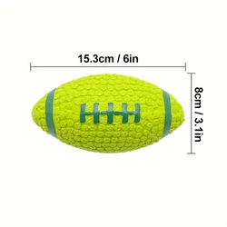 Pelota de rugby en látex con chillido para perros grandes