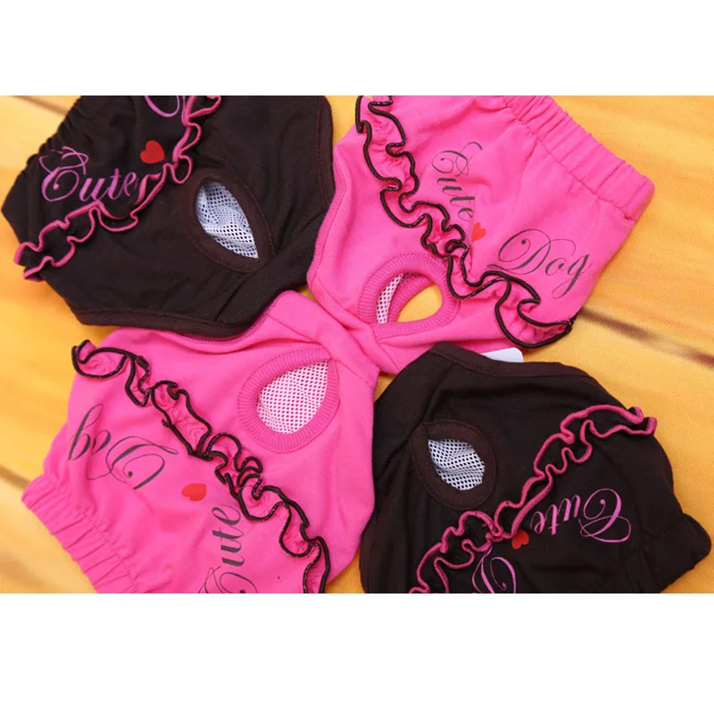 Pantalones fisiológicos para perra en color rosa