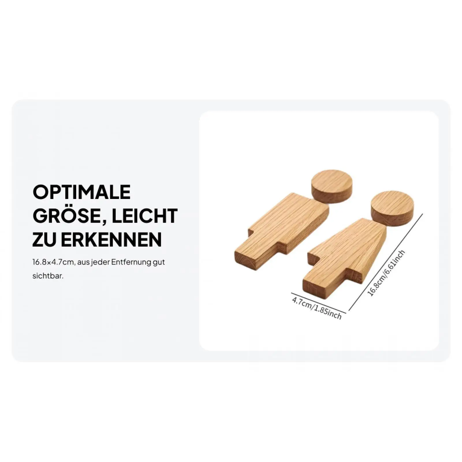 Letrero decorativo de madera para la puerta del baño - imagen 2