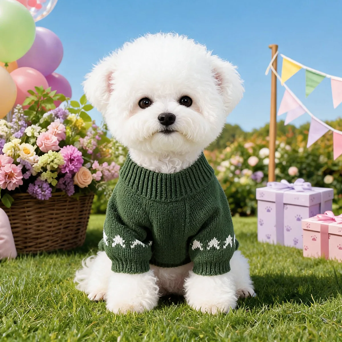 Suéter Navideño para Gatos y Perros Pequeños – Tejido Festivo de Invierno - imagen 4
