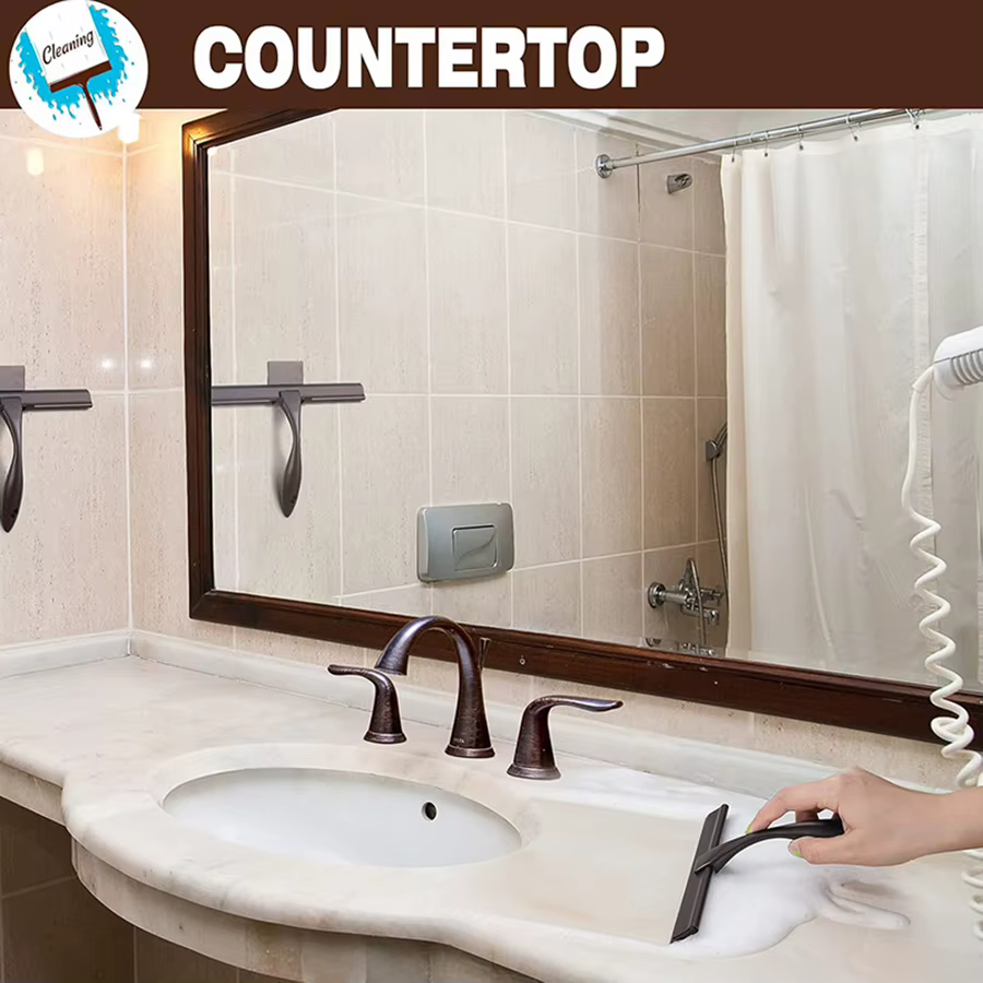Sacapuntas de acero inoxidable con gancho para baño y cristales - imagen 4