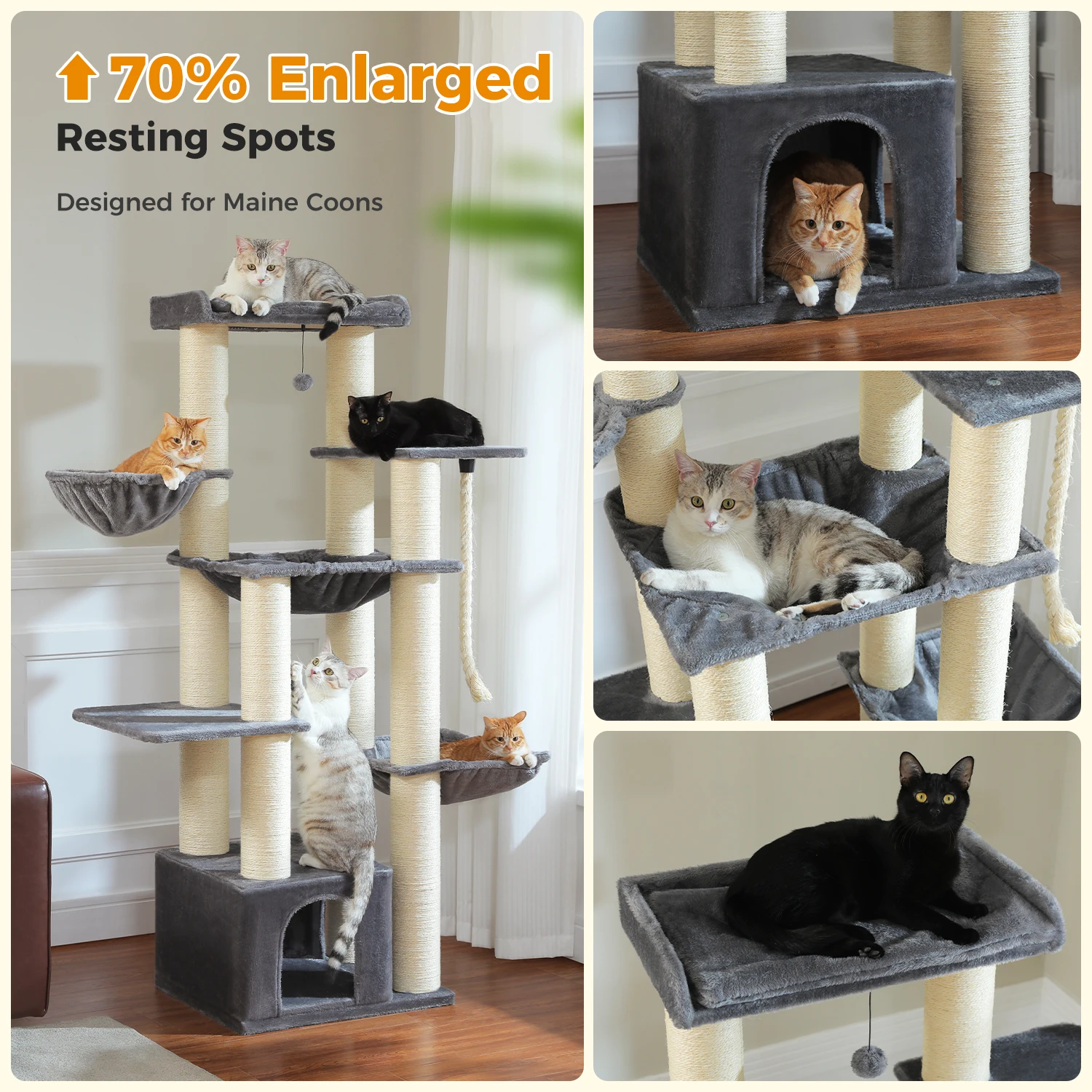 Percha grande para gato