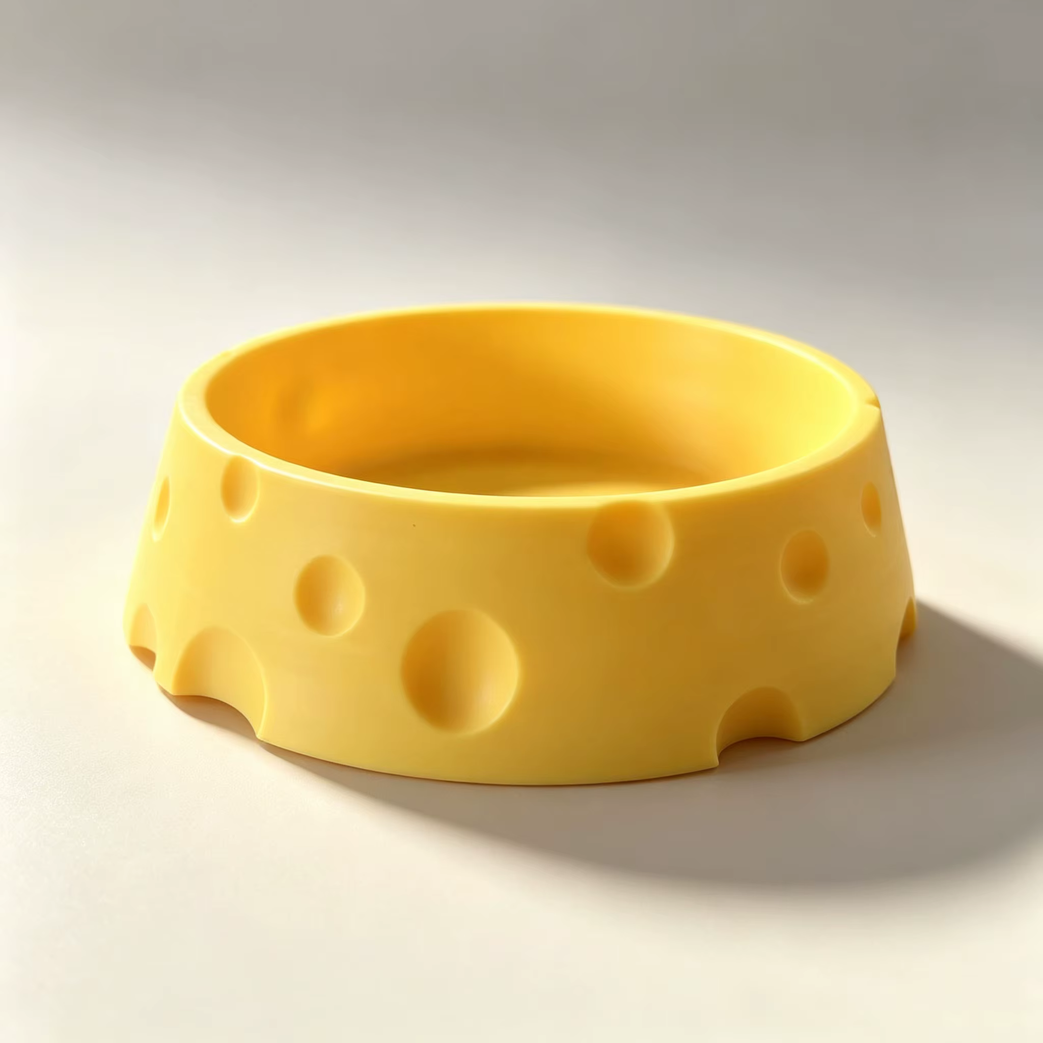 Plato con Forma de Queso para Gatos y Perros – Comedero y Bebedero para Interior