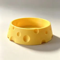 Plato con Forma de Queso para Gatos y Perros – Comedero y Bebedero para Interior
