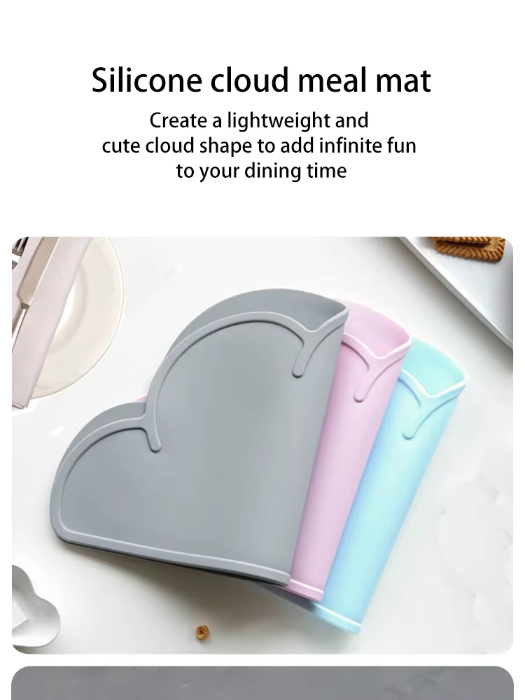 Tapete de silicona con diseño tipo nube