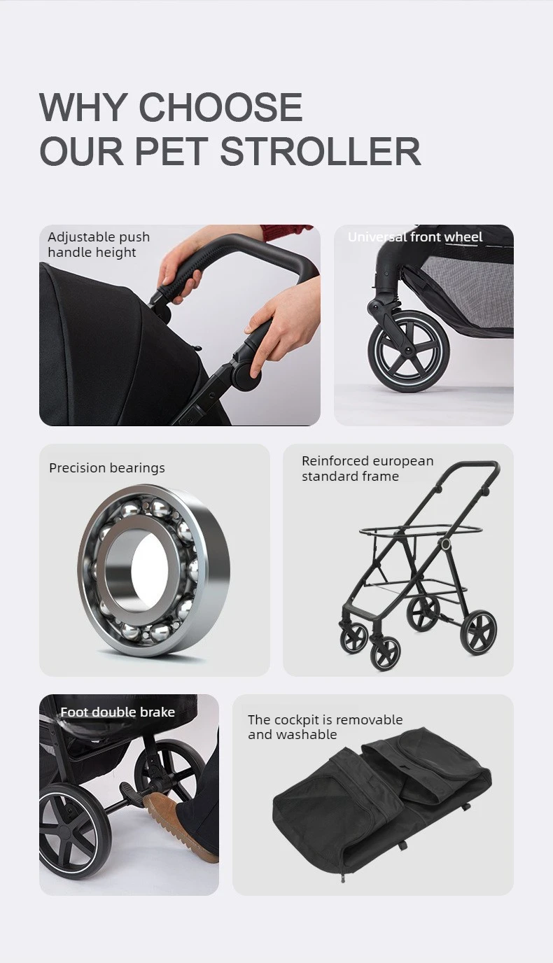 Carrito para mascotas plegado