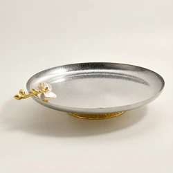 Cuenco de metal martillado para perros y gatos – Bol decorativo