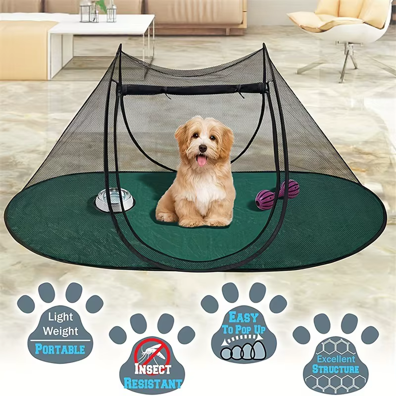 Tienda de campaña plegable para gatos y perros: corral y sala parto - imagen 2